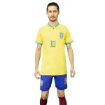 Brazil Soccer Jersey With Neymar JR Name and Number 10 For Men