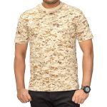 Men's Camouflage Desert Army Short Sleeve Crew Neck T-Shirts