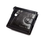 Leather Wallet With Anti-Theft RFID Blocking Cardholder Wallet