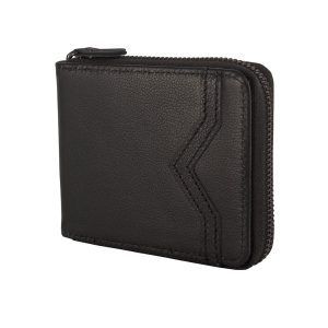 Geniune Leather Full Zipper With RFID Secure Capacity Wallet