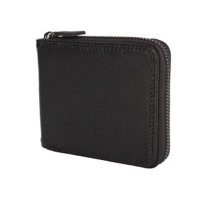 Geniune Leather Full Zipper With RFID Secure Capacity Wallet