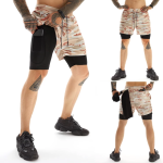 Men's 2 In 1 Army Sports Wear Strechable And Smooth Shorts - Image 9