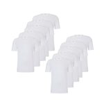 10pcs Men's White R/N Cotton Innerwear Smooth And Breathable