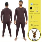 Men's Thermal Set For Winter Warm Round Neck Underware Set - Image 19