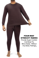 Men's Thermal Set For Winter Warm Round Neck Underware Set - Image 17