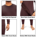 Men's Thermal Set For Winter Warm Round Neck Underware Set - Image 16