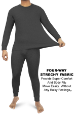 Men's Thermal Set For Winter Warm Round Neck Underware Set - Image 9