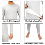 Men's Thermal Set For Winter Warm Round Neck Underware Set - Image 14