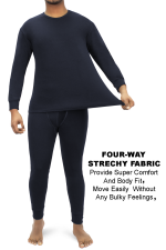 Men's Thermal Set For Winter Warm Round Neck Underware Set - Image 5