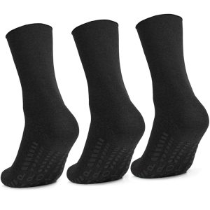 3Pairs Diabetic Socks, Non-Binding Cotton Crew Diabetic Socks