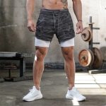 Men's 2 In 1 Army Sports Wear Strechable And Smooth Shorts - Image 5