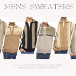Men's Full Zip Sweaters Casual L/Sleeve Lightweight Jackets - Image 3