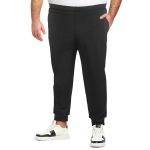 No.9.7 OVERS Mens Plus Size Sports Plain Black Color Track Pant