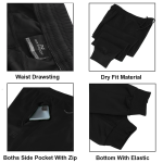 No.9.7 OVERS Mens Plus Size Sports Plain Black Color Track Pant - Image 6
