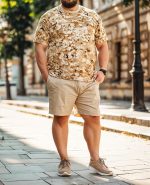No.7 OVERS Men's Plus Size Camouflage Desert S/S T-Shirt (3XL-6XL) - Image 4