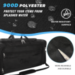 Foldable Waterproof Travel Duffle Bag with Shoe Compartment - Image 6