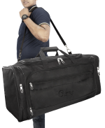 Foldable Waterproof Travel Duffle Bag with Shoe Compartment - Image 3