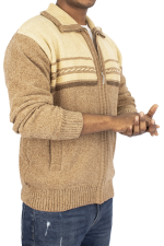 Men's Full Zip Sweaters Casual L/Sleeve Lightweight Jackets - Image 9