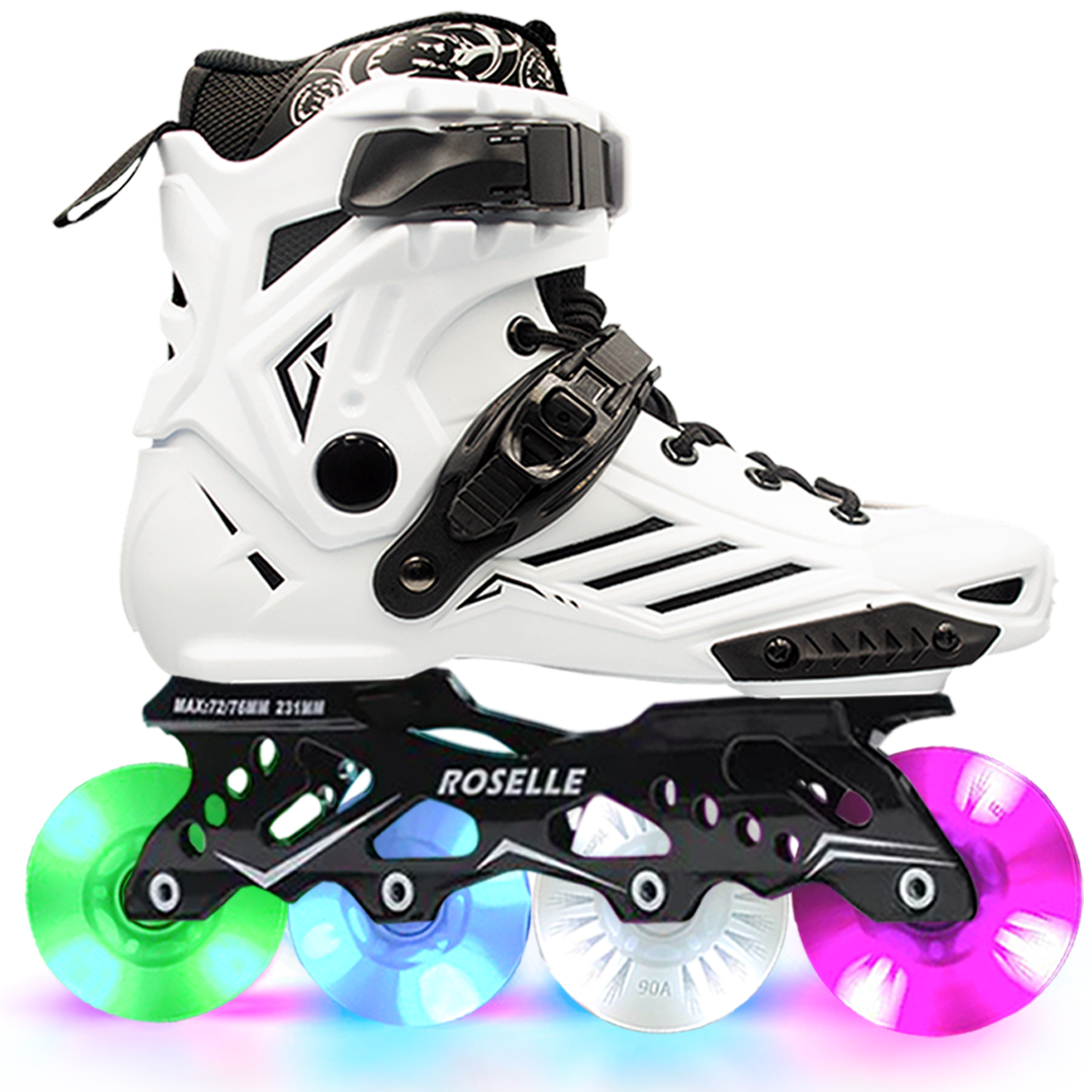 1st LED Professional Inline Skates Shoes With LED Lights Wheels - Image 1