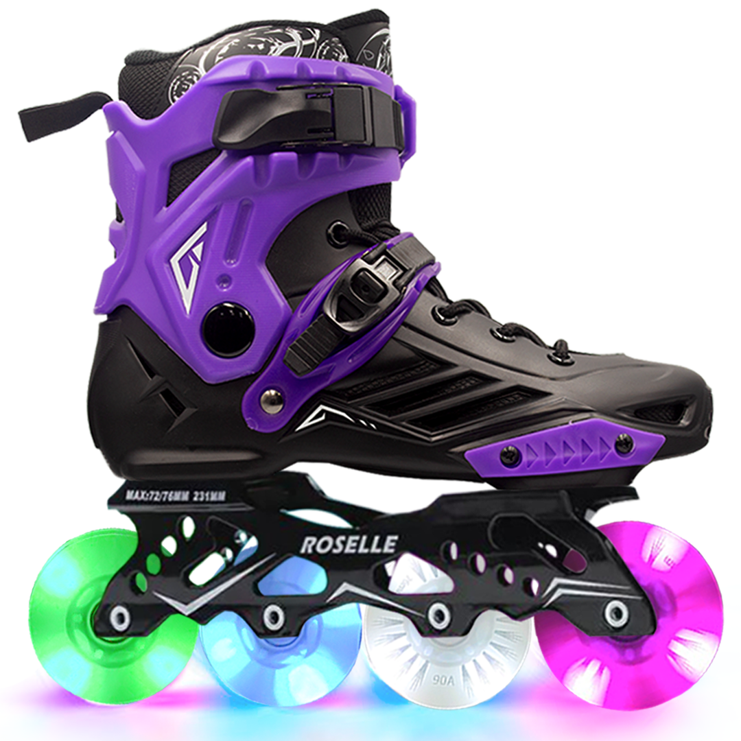 1st LED Professional Inline Skates Shoes With LED Lights Wheels - Image 1