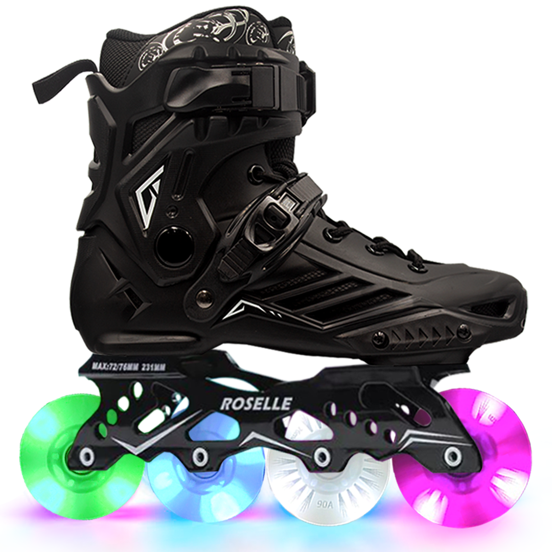 1st LED Professional Inline Skates Shoes With LED Lights Wheels - Image 1