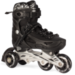 Black/Silver Inline & Roller Skates Shoes Adjustable Size With Complete Set - Image 4