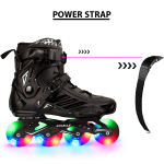 Multi LED Professional Inline Skates Shoes With Multicolored LED Wheels - Image 4