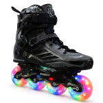Multi LED Professional Inline Skates Shoes With Multicolored LED Wheels. 36-46