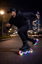 Multi LED Professional Inline Skates Shoes With Multicolored LED Wheels. 36-46 - Image 9