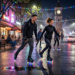 Multi LED Professional Inline Skates Shoes With Multicolored LED Wheels. 36-46 - Image 3