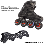 Professional Inline Skates For Adults Urban Style Skates Shoes Black - Image 5