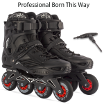 Professional Inline Skates For Adults Urban Style Skates Shoes Black - Image 4