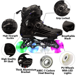 LED Professional Inline Skates Shoes With LED Lights Wheels - Image 3