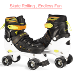 Quad Black/Green Roller Skates Adjustable Size For Beginners With Complete Set - Image 2