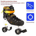 Quad Black/Green Roller Skates Adjustable Size For Beginners With Complete Set - Image 4