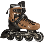 Black/Brown Inline & Roller Skates Shoes Adjustable Size With Complete Set