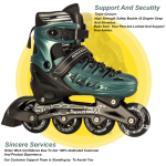 Black/Green Inline & Roller Skates Shoes Adjustable Size With Complete Set - Image 3