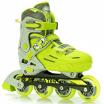 Soft Green Inline & Roller Skates Shoes Adjustable Size With Complete Set