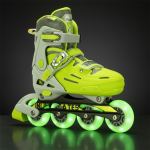 Soft Green Inline & Roller Skates Shoes Adjustable Size With Complete Set - Image 2