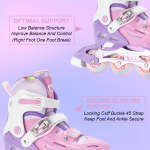 Soft Pink Inline & Roller Skates Shoes Adjustable Size With Complete Set - Image 5