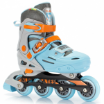 Soft Blue Inline & Roller Skates Shoes Adjustable Size With Complete Set