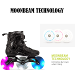 LED 3 Wheels Black Professional Inline Skates With 110mm Size LED Wheels - Image 5
