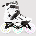 LED  3 Wheels White Professional Inline Skates With 110mm Size LED Wheels - Image 6