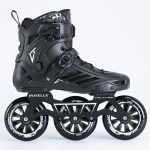 3 Wheels Black Professional Inline Skates Shoes 110mm Wheels Size
