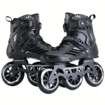 3 Wheels Black Professional Inline Skates Shoes 110mm Wheels Size - Image 7