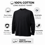 No.1 OVERS Men's Plus Size Cotton L/Sleeve R/Neck T-Shirts (XL-10XL) - Image 9