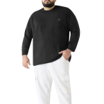 No.1 OVERS Men's Plus Size Cotton L/Sleeve R/Neck T-Shirts (XL-10XL) - Image 2