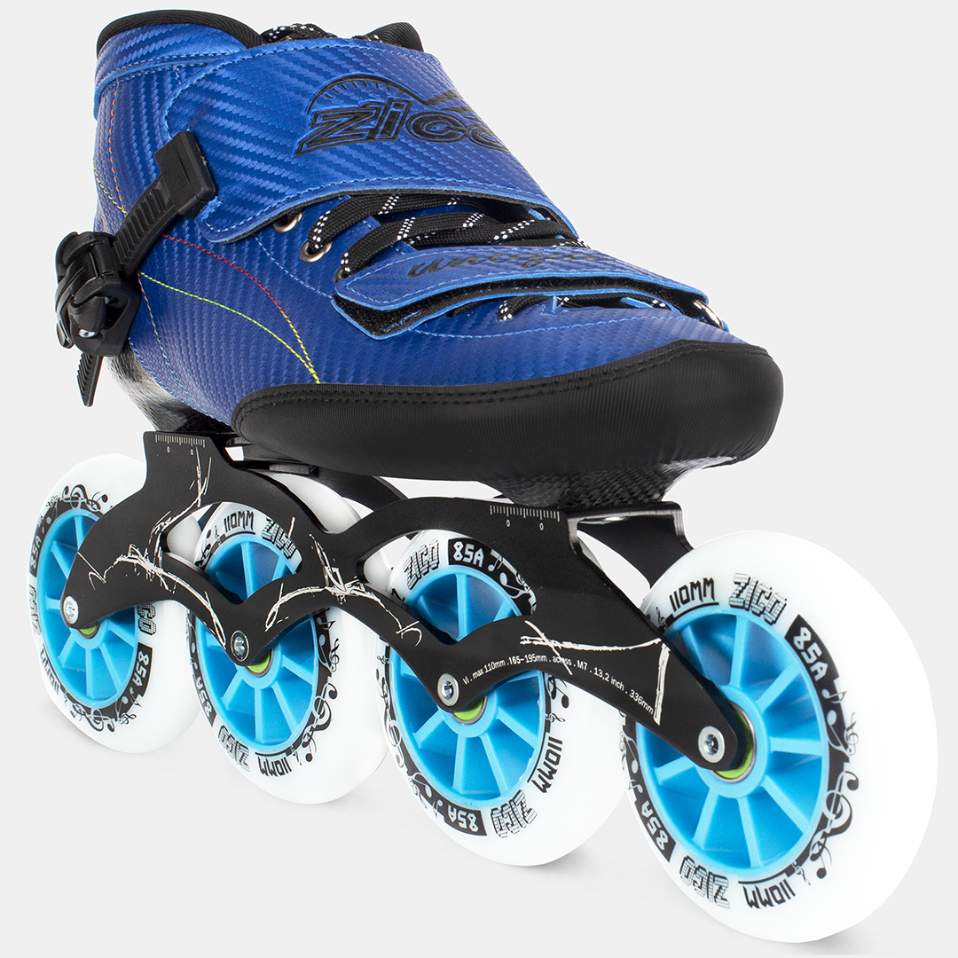 Blue Skates 4 ZICO Professional Inline Speed Racing Skates Shoes With 110mm Wheels - Image 1