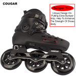 Cougar 3 Wheels Black Professional Inline Skates With 110mm Wheels Size - Image 4