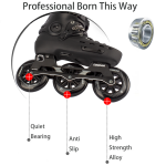Cougar 3 Wheels Black Professional Inline Skates With 110mm Wheels Size - Image 3